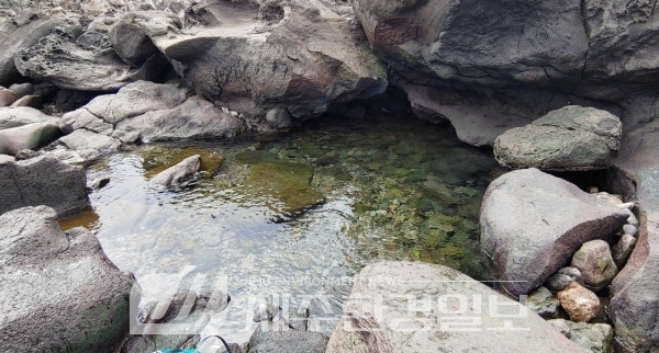 [향토문화] 바위 틈으로 빠져 나간다.. 토평동 거문여물(검은여물)(용천수)